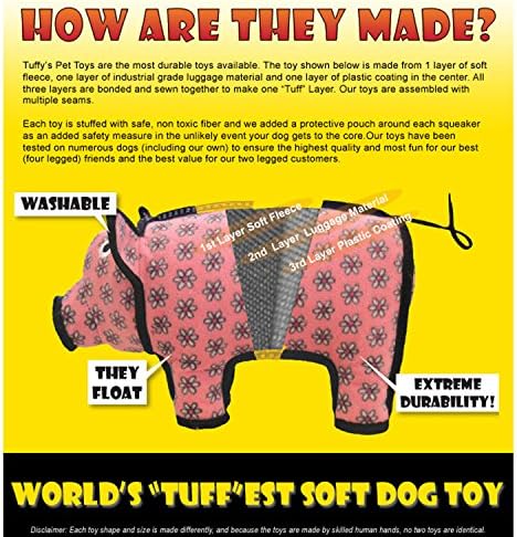 Tuffy Alien Durable Dog Toy, Red