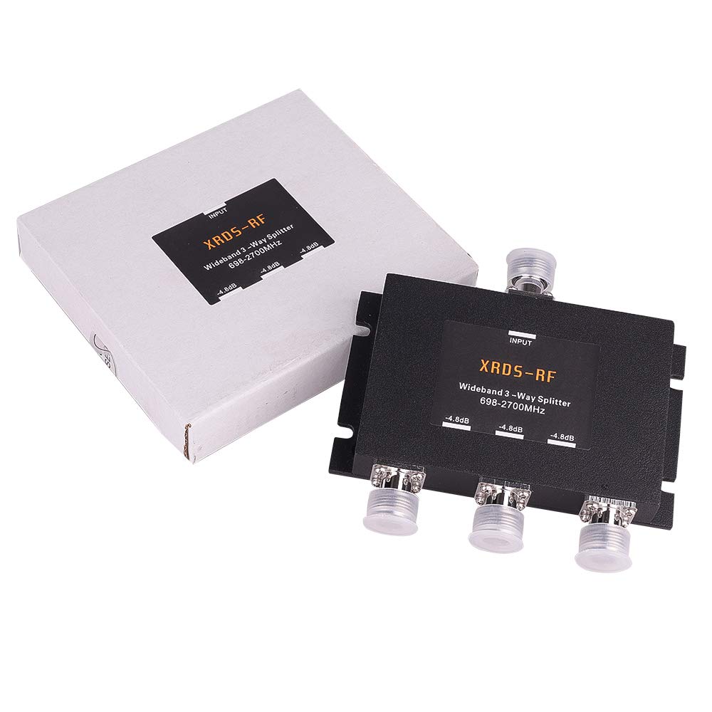 XRDS -RF Splitter a 3 vie a banda larga, 4,8 dB N tipo femmina-50 Ohm (non per TV)