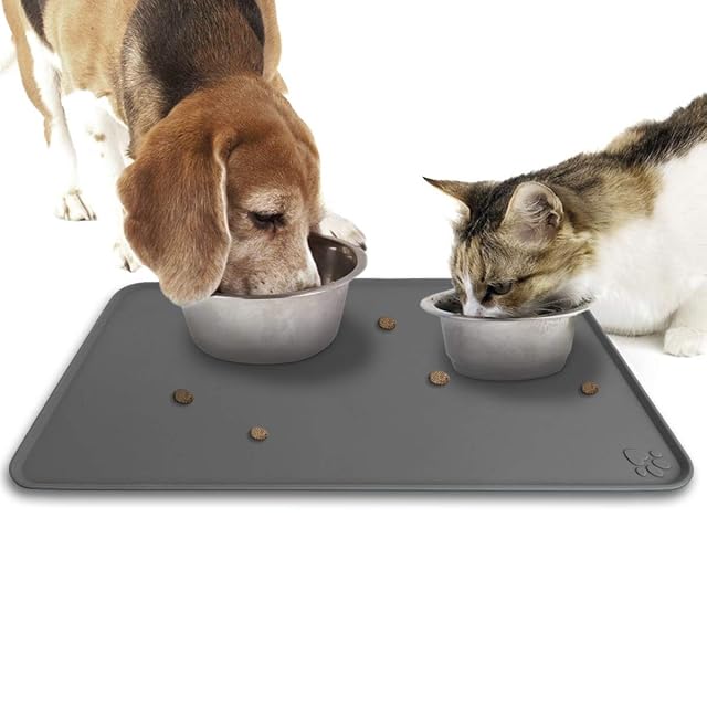 Foto 2 de 4 de igadgitz home U6713 Alfombra de Alimentación Mascotas Silicona 47x30cm Tapete Comer Antideslizante Compatible…