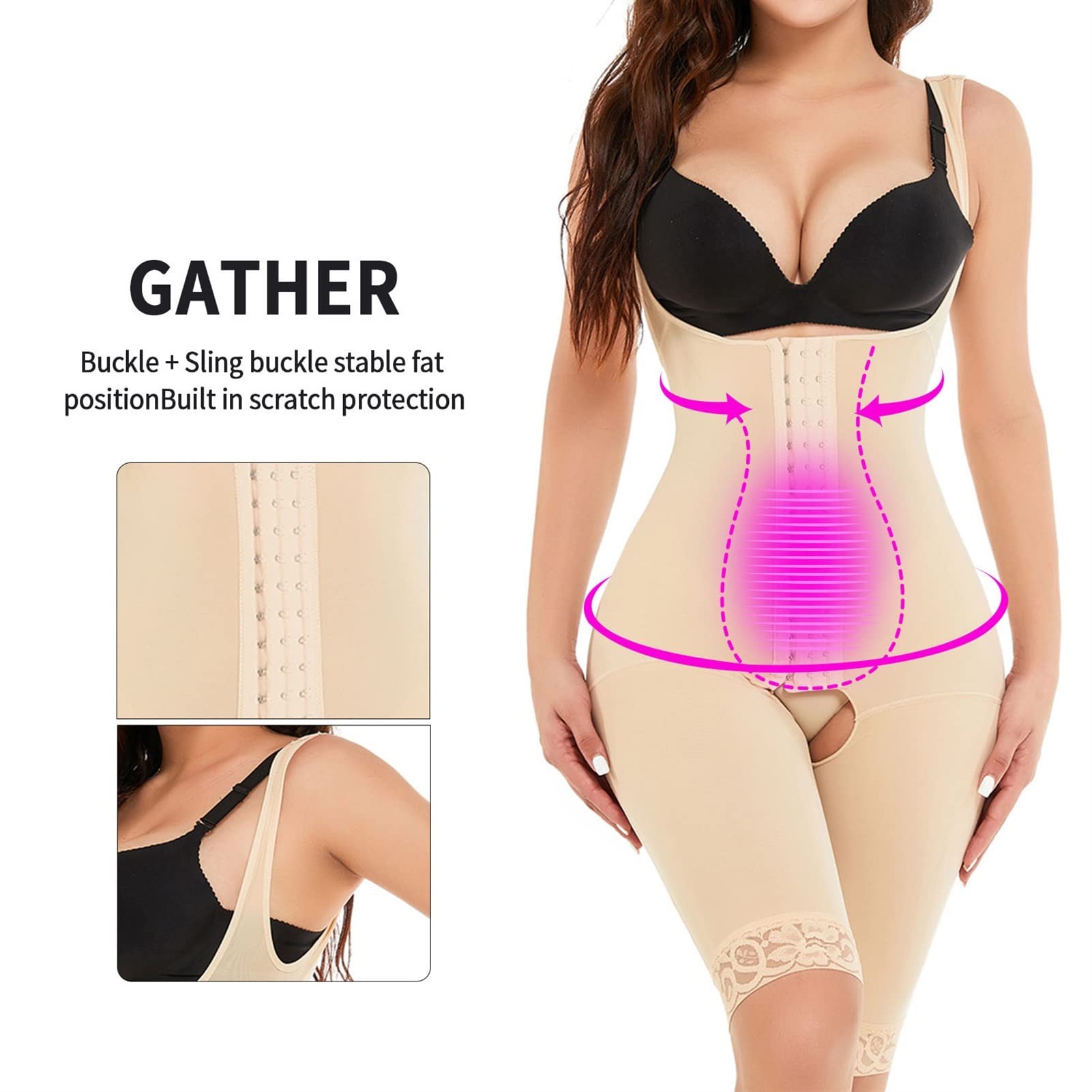 MOCHAMIK Body wyszczuplają dla kobiet Body wyszczuplają brzuch Plus Size dla kobiet