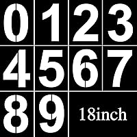 Vista 1 de 18 Inch Large Number Stencils Set 0-9 Address Number Stencil Reusable Plastic Digital Stencils Templates for Cake Stencil Address Number Painting
