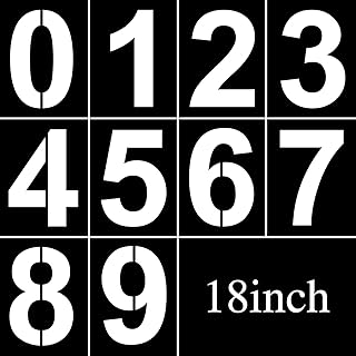 18 Inch Large Number Stencils Reusable Number Painting Stencil Plastic Digital Stencils Templates for Cake Stencil Address Number Painting Stencils Templates