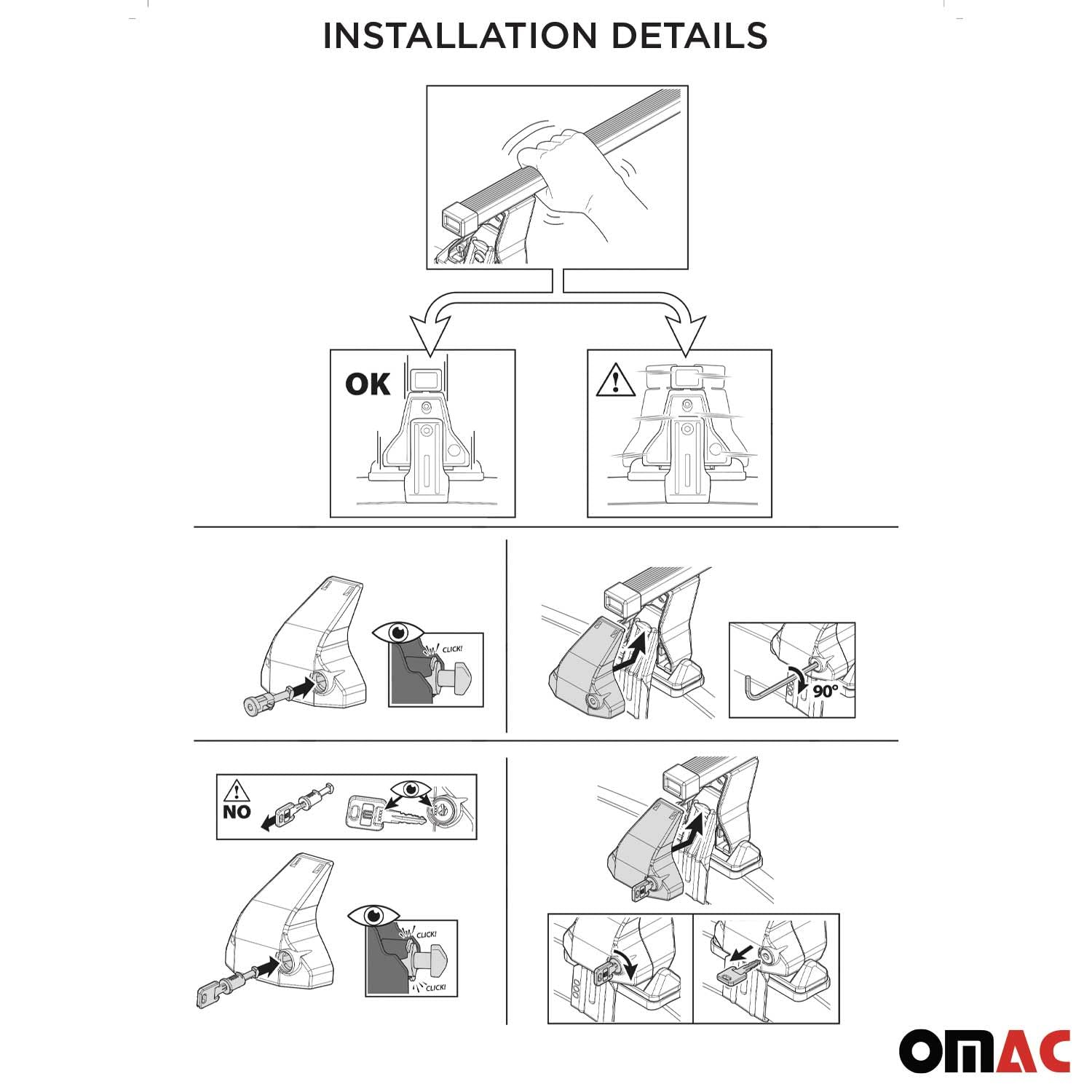 Barras transversales Menabo Compatible con Citroen Xsara Picasso 1999-2010 Negro