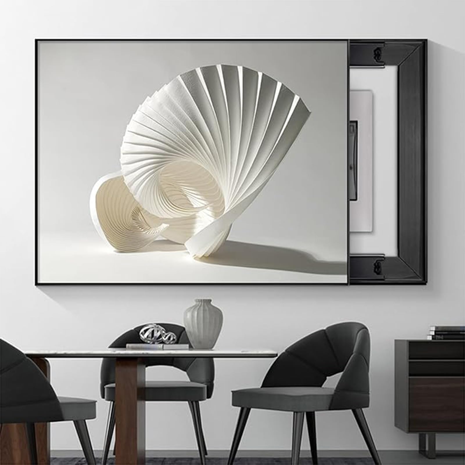 Generico E,80x60cm, Copri Contatore Elettrico Interno Stile Push-Pull Coperchio Decorativo Moderno Scatola Elettric Contatori Copertura Decorazione Nascondi Dipinti Scatola Decorativa