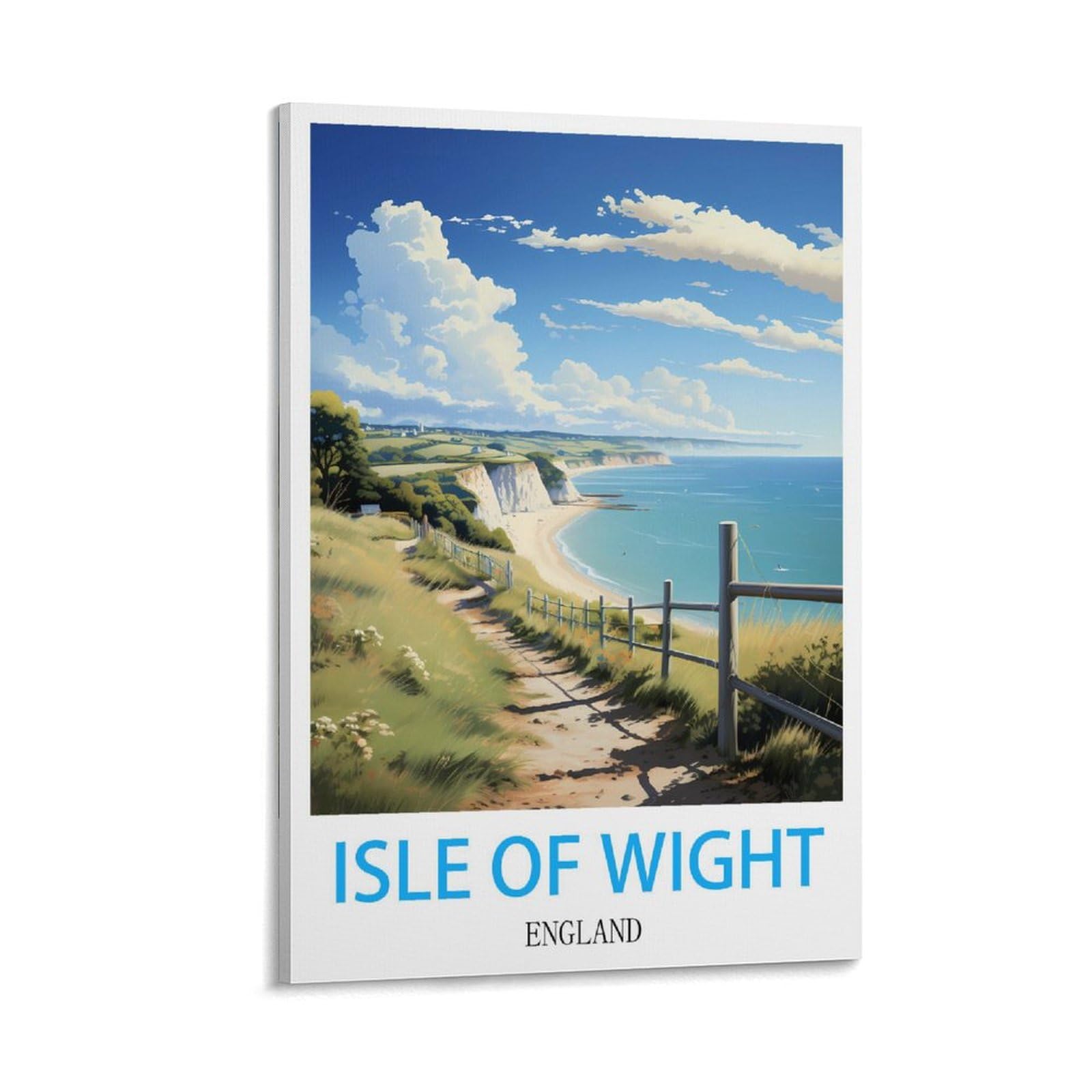 HSAYYIII Isle of Wight England Vintage Travel Posters 16x24inch(40x60cm) Canvas Art Poster And Wall Art Picture Print Bedroom Decor