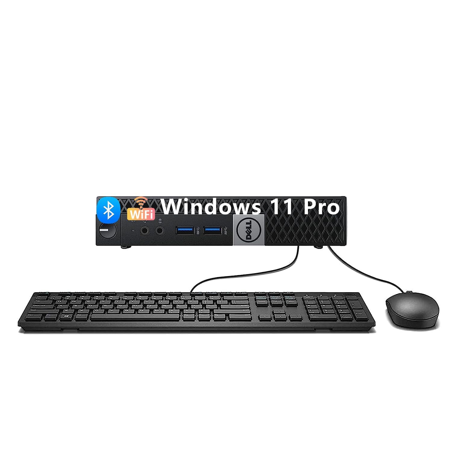 Dell Optiplex 7040 Mini Ordinateur de Bureau, Intel Core i5-6500, 8 Go de RAM, SSD 256 Go, WiFi, Bluetooth, Clavier QWERTY américain, Windows 11 Pro (reconditionné)