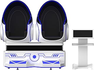 【9D VR Egg Chair】 Commercial VR Simulator Arcade Machine with Multi-Sensory Effects, Vibration Motion Platform, HD Visual & Sound System for Shopping Malls, Cinema, Amusement Park Business (2 Player)