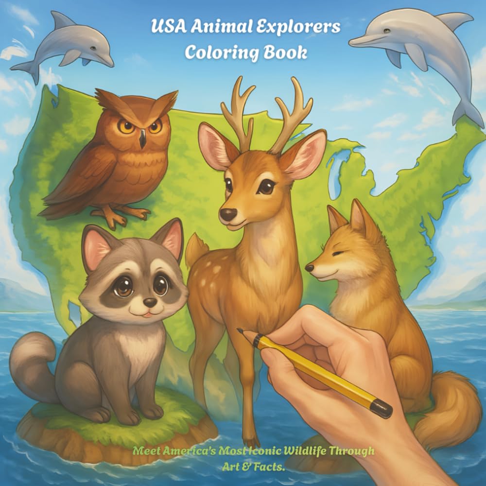 USA Animal Explorers Coloring Book: Meet America’s Most Iconic Wildlife Through Art & Facts.
