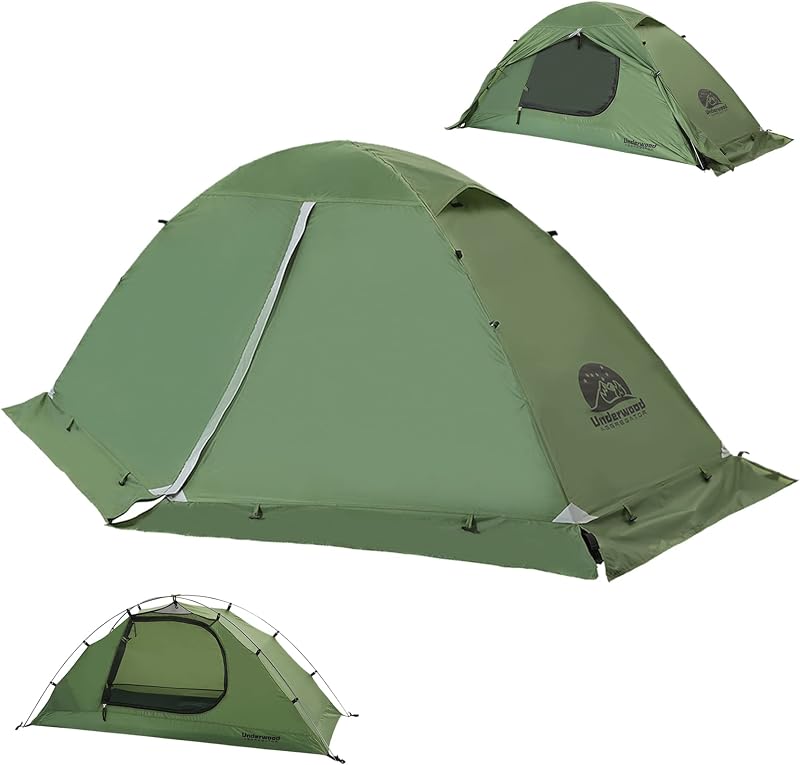 1/2 Person 4 Season Backpacking Tent, Lightweight Waterproof Winter Tent | One/Two Person, Cold Weather Tent, PU5000, Easy Setup, Windproof, Camping Hiking for Single/Two Man by Underwood Aggregator