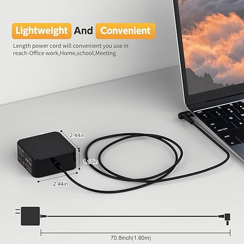 Miniatura 6 de 65W Charger Compatible with Lenovo IdeaPad 1/1i/3/3i/5/5i Laptop- IdeaPad 110 110S 310 320 330 330s 510 520 530s 710s AC Adapter; IdeaPad S145 S340