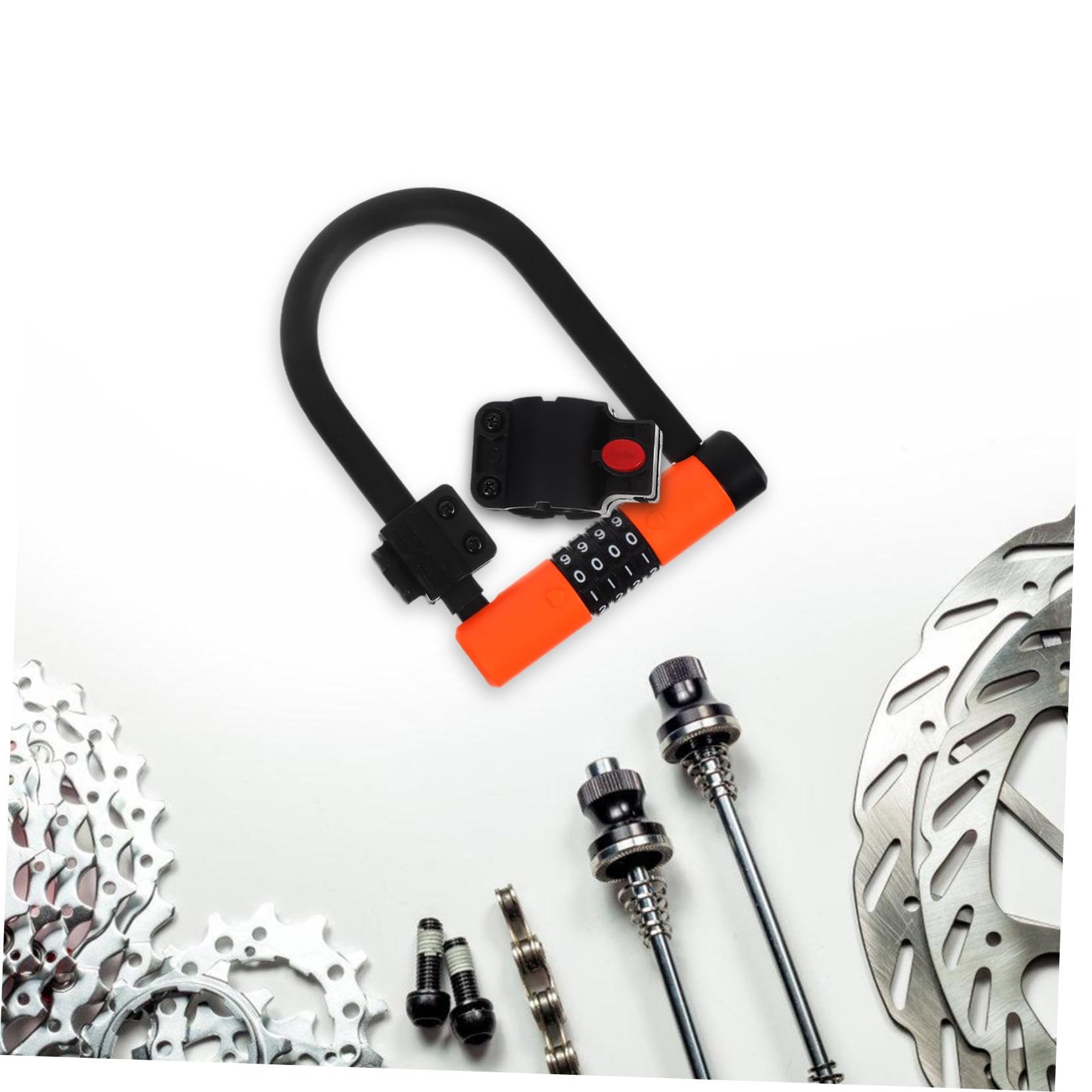 TOYANDONA Lucchetto u Antifurto Per Bicicletta Combinazione Reimpostabile Cifre Senza Chiavi Resistente Agli Urti Leggero e Durevole Per Mountain Bike Scooter e Altre Applicazioni