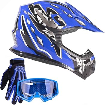 blue dirt bike gear