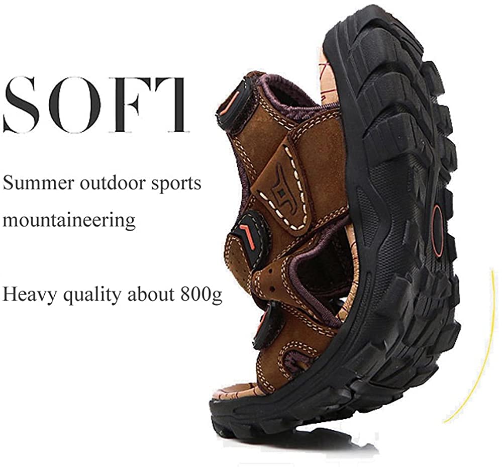 Asifn Sandali Sportivi Scarpe Calcio Uomo Trekking Pelle Casual Estivi Mocassini Escursionismo Outdoor Camminata Cuoio Traspiranti Spiaggia
