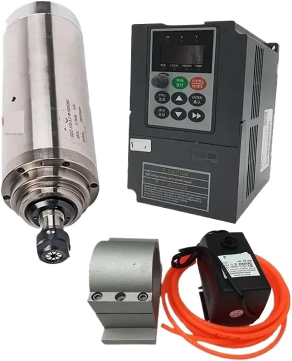 380v 3.7Kw 3700W 100mm spindle motor ER20 +4kw inverter VFD+75W water pump kit 24000rpm