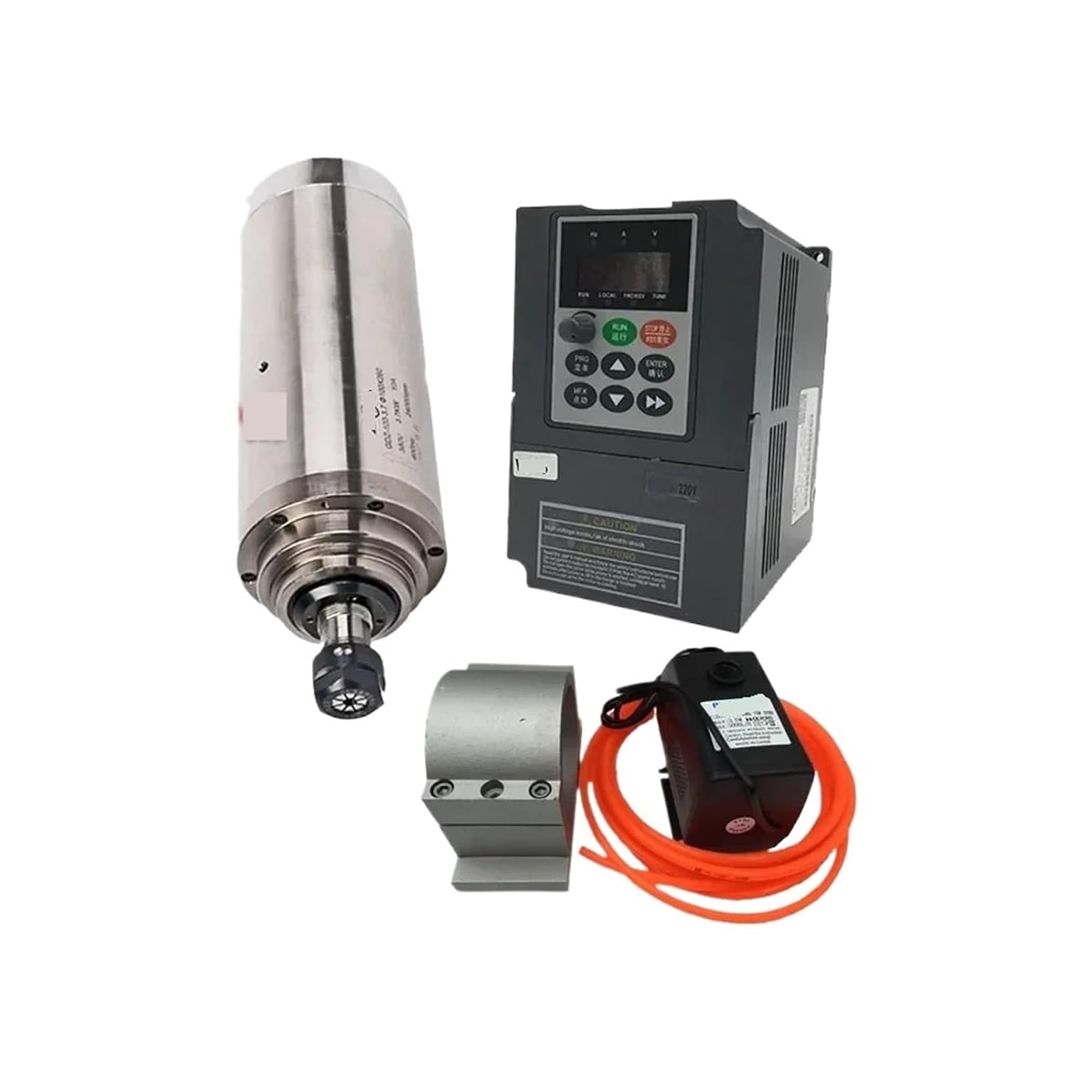 380v 3.7Kw 3700W 100mm Spindle Motor ER20 +4kw Inverter VFD+75W Water Pump kit 24000rpm