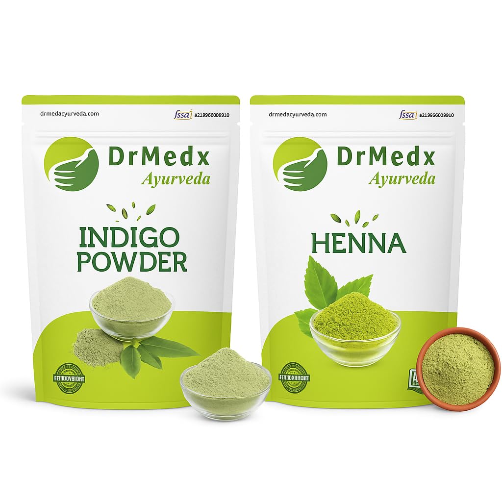 ; Healthy Lives Natural Henna Powder & Indigo Powder for Hair Colour and Growth (100 grams each)-picture-25