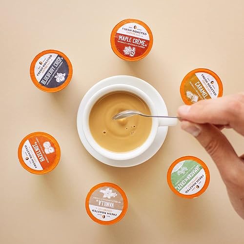 Miniatura 686 de Fresh Roasted Coffee, Peaberry de Tanzania, tostado ligero, Kosher, compatible con K-Cup, 24 cápsulas