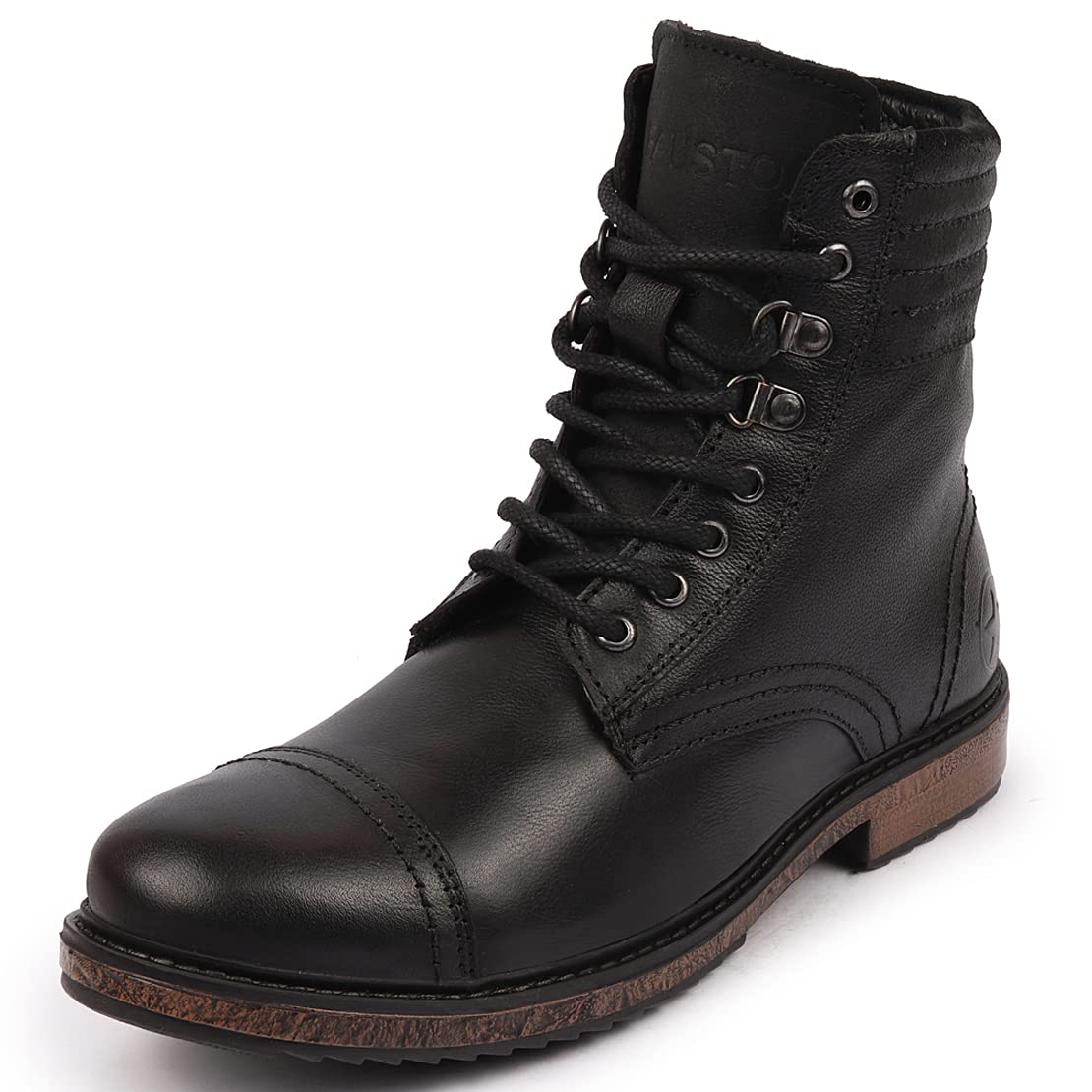 FAUSTO FST FOLMCB-3004 BROWN-43 Mens Brown High Ankle Genuine Leather 8-Eye Lace Up Cap Toe Welted Sole Winter Biker Boots (9 UK) (B0BH4K8BVH) Amazon Price History, Amazon Price Tracker