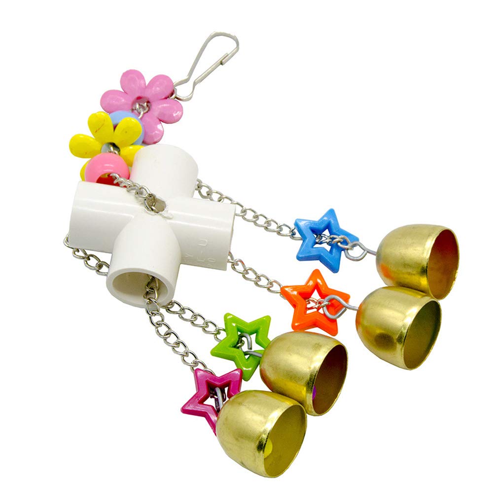 IUHKBH Bird Parrot Toy Colorful Bird Swing Toys with Bell Hanging Toy for Budgie Lovebirds Conures Small Parakeet Cages Decorative Accessories - image 6