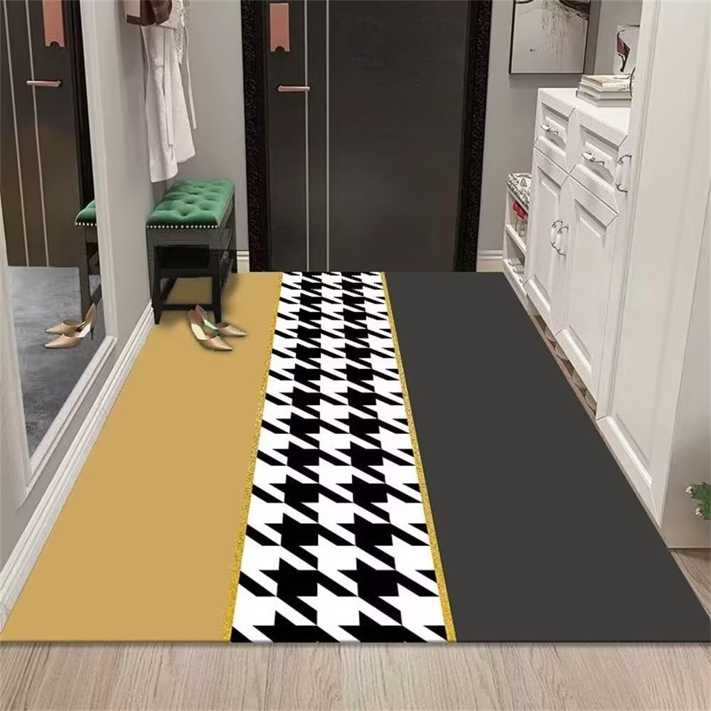 Tapis de sol anti-usure gris-jaune 120x170cm pour canapé enfant et entrée