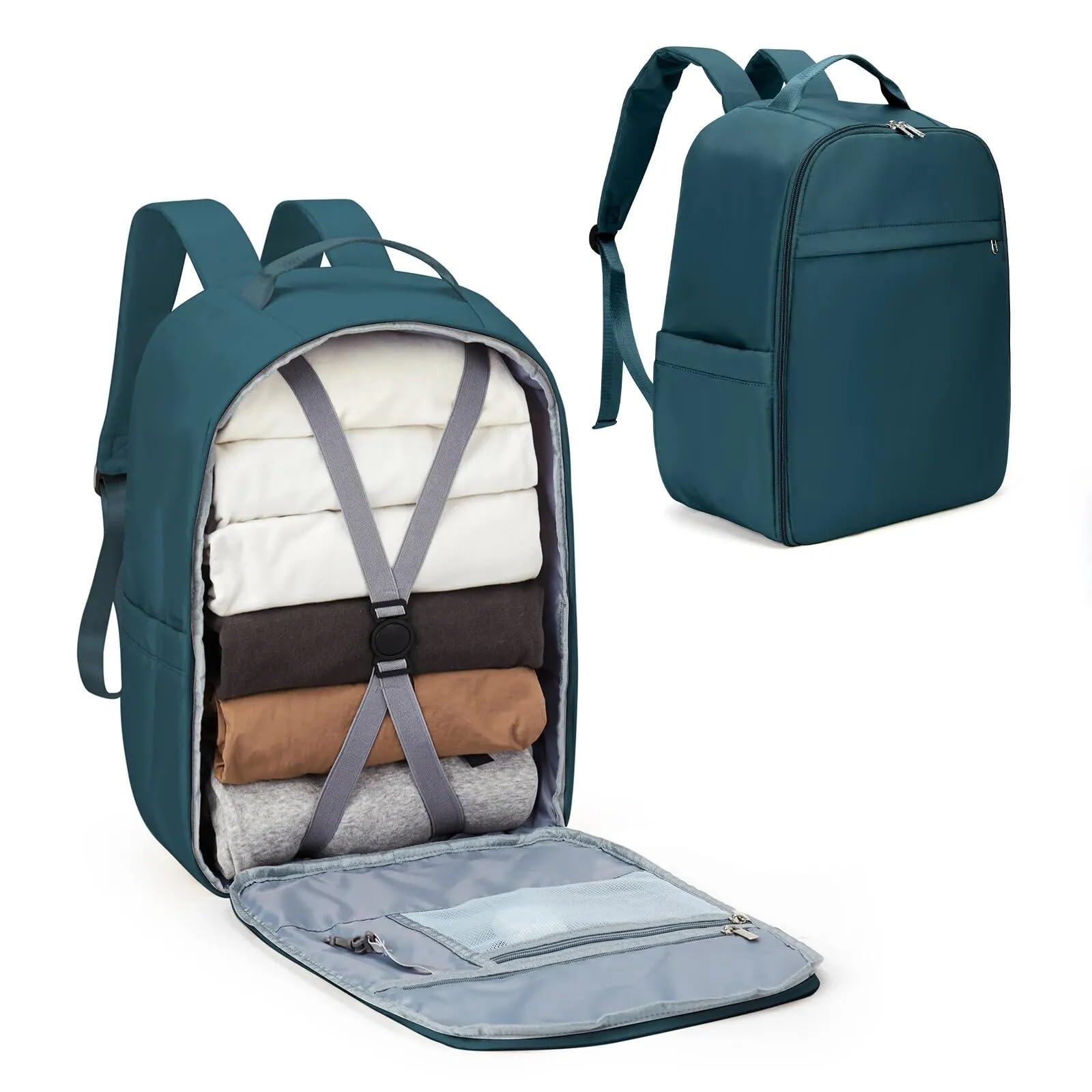 Mochila for Equipaje de Mano, Bolsa Cabina 40x20x25cm, 45x36x20cm, Mochila Viaje Ligera for(Peacock Blue,L)