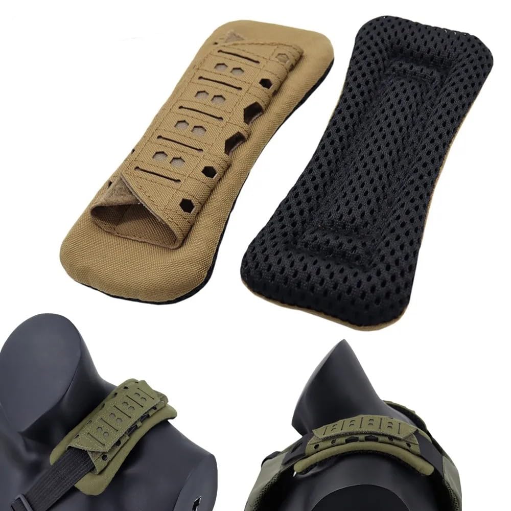 ACEXIER Taktische Weste Schultergurt Pad Rucksack Atmungsaktive Mesh Kissen Pad Laser Schneiden Für Jagd Weste Outdoor Rucksäcke, Schwarz
