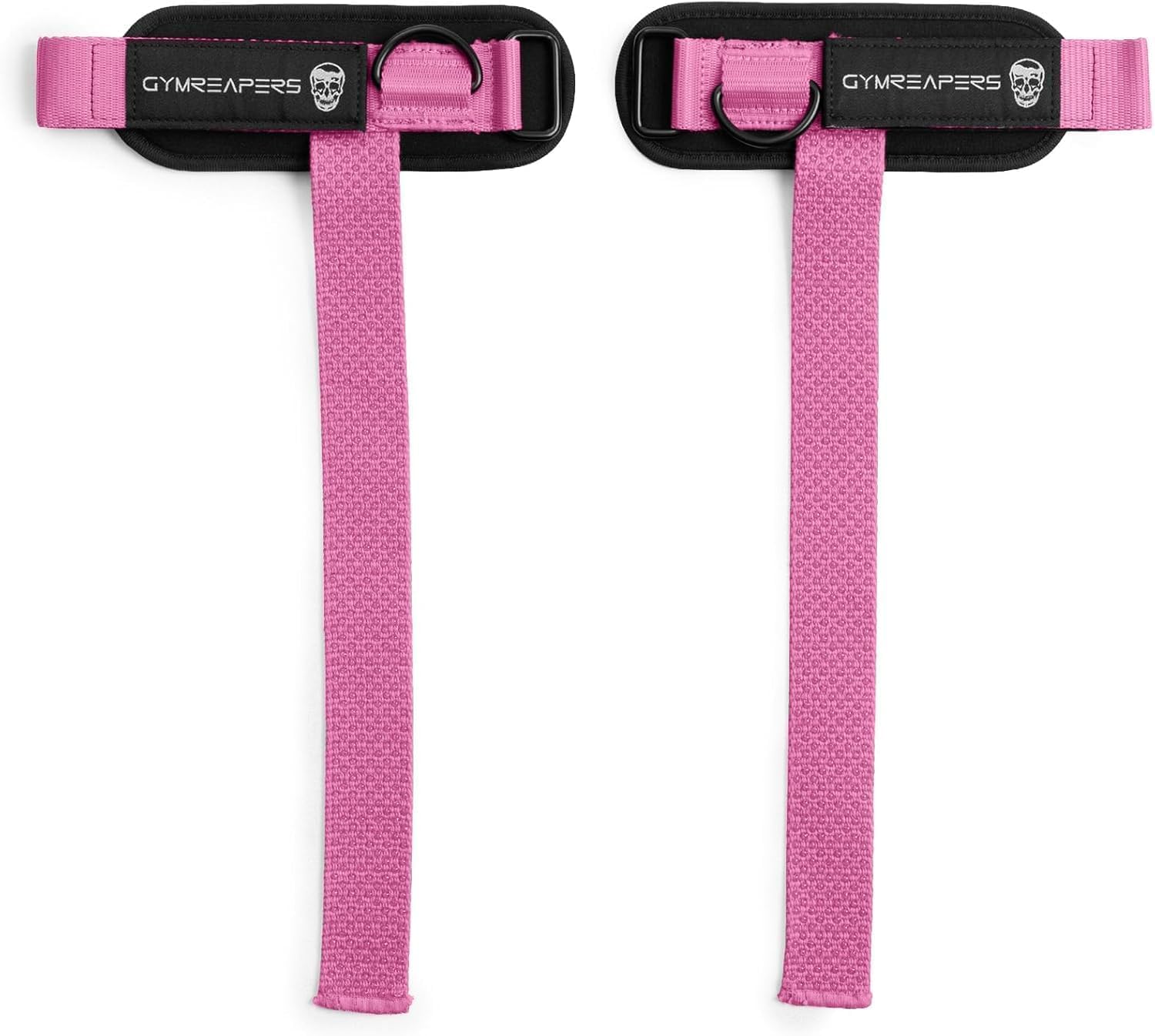 Gymreapers GripLink Weight Lifting Straps with Heavy Duty D-Ring and Non-Slip Silicone Grip Bead, Padded and Adjustable Support for Deadlifts