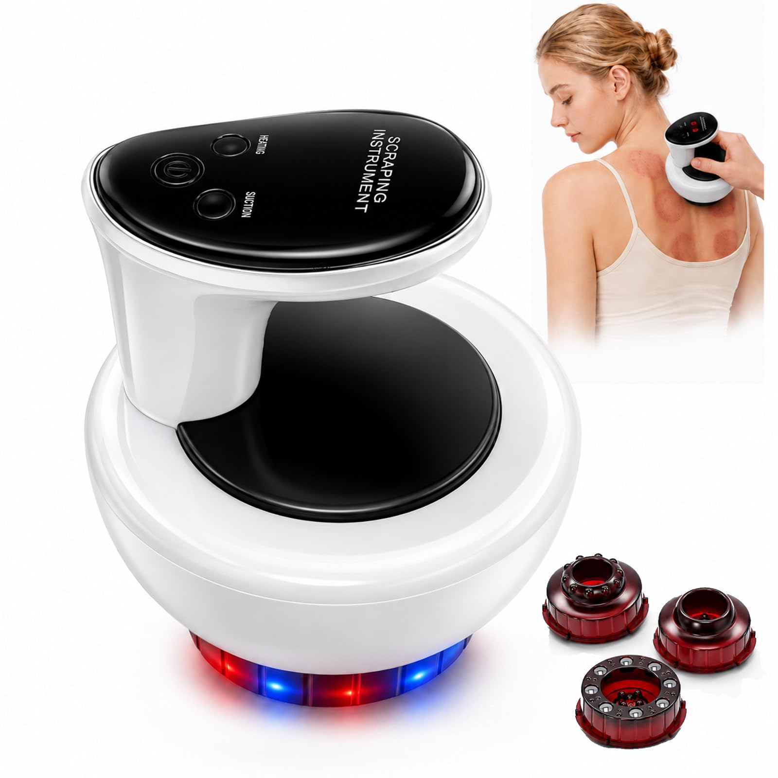 Ventouse électrique, masseur sous vide contre la cellulite (blanc)