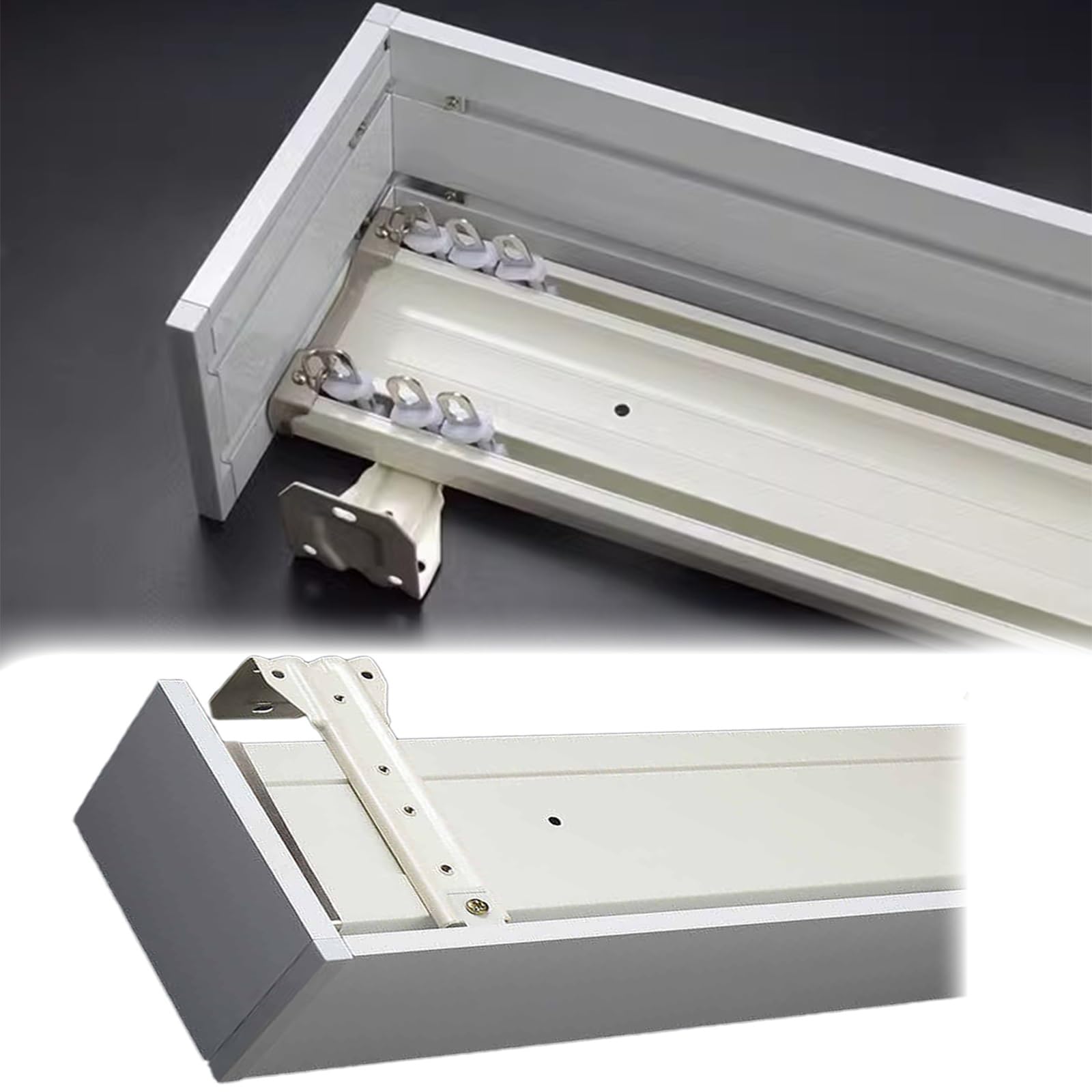Rail de rideau en aluminium double mural pour sublimer votre salon