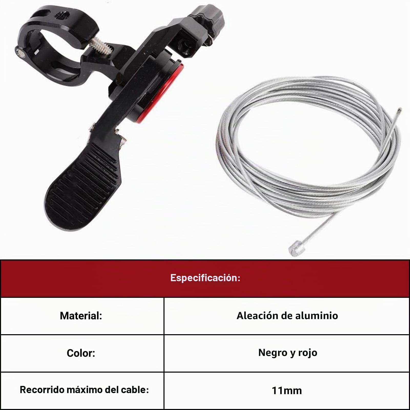 Jadeshay Palanca de Bloqueo Remoto,Bicicleta Altura Ajustable Palanca Tija de Sillín con Bicicleta Tija del Sillín Cable del Accesorio de Reparación MTB