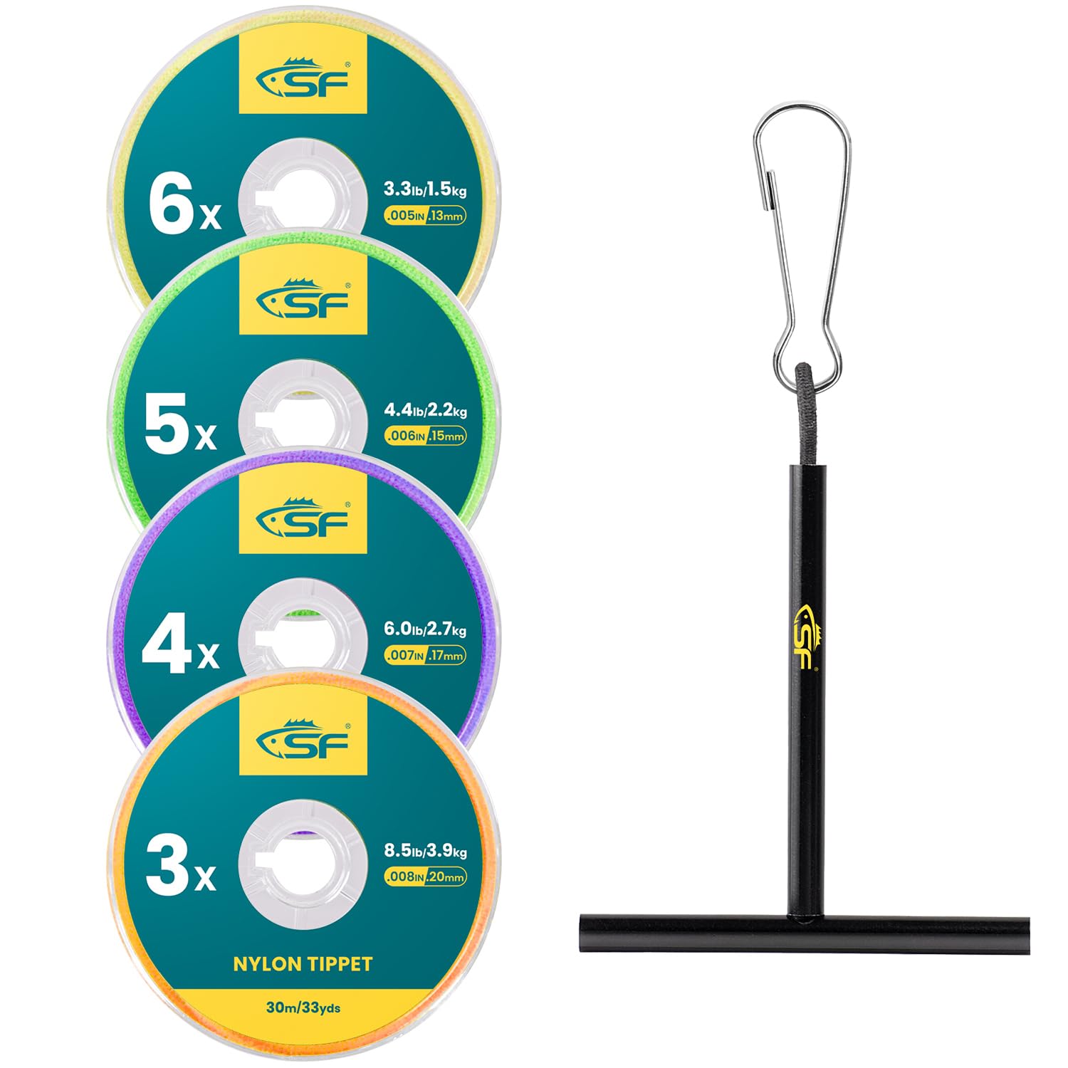 SF Clear Nylon 3X, 4X, 5X, 6X Tippet Line for Fly Fishing Line