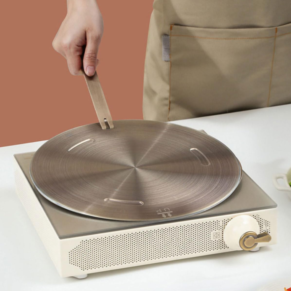 Adaptador para Cocina Inducción de Acero Inoxidable Placa Difusora de Calor para Transferencia Uniforme y Cocción Precisa en Cocina Doméstica