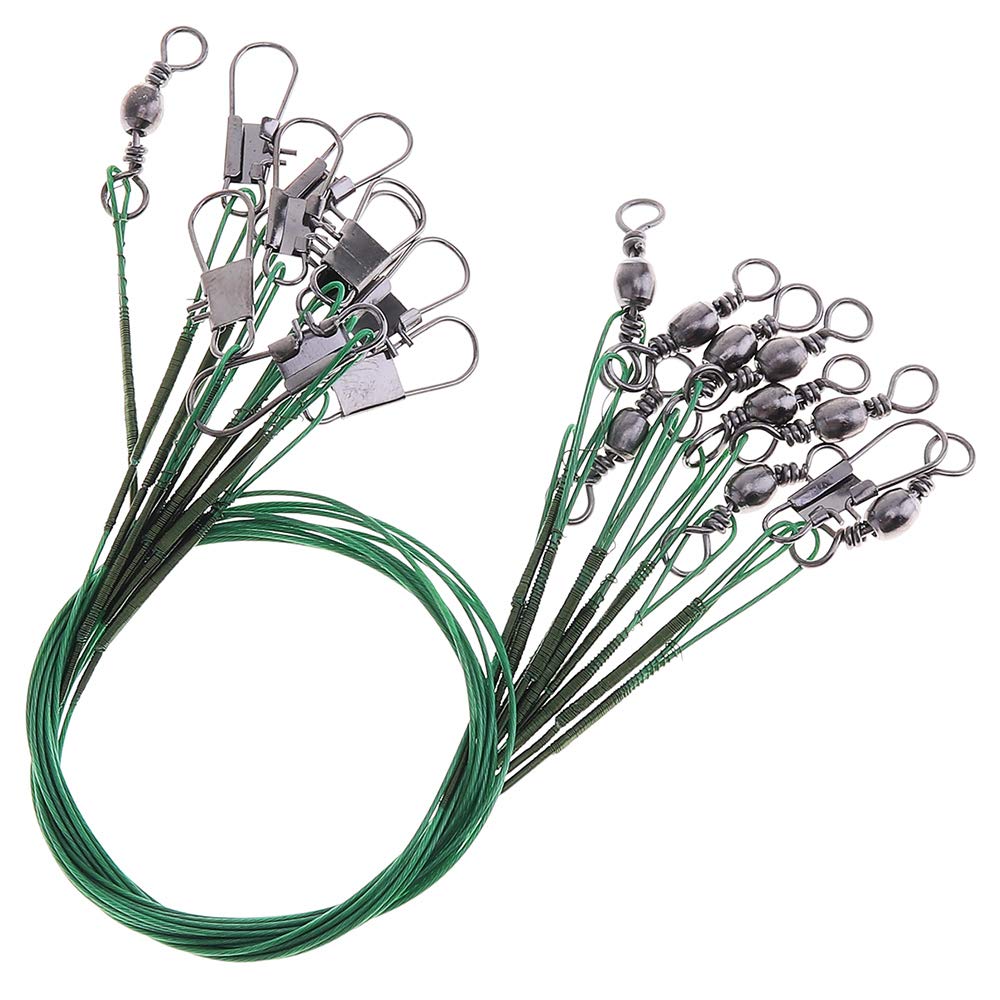 40 Piezas de Cables de Pesca Líderes, 30 Libras de Prueba de Acero Inoxidable Resistente, Línea de Pesca