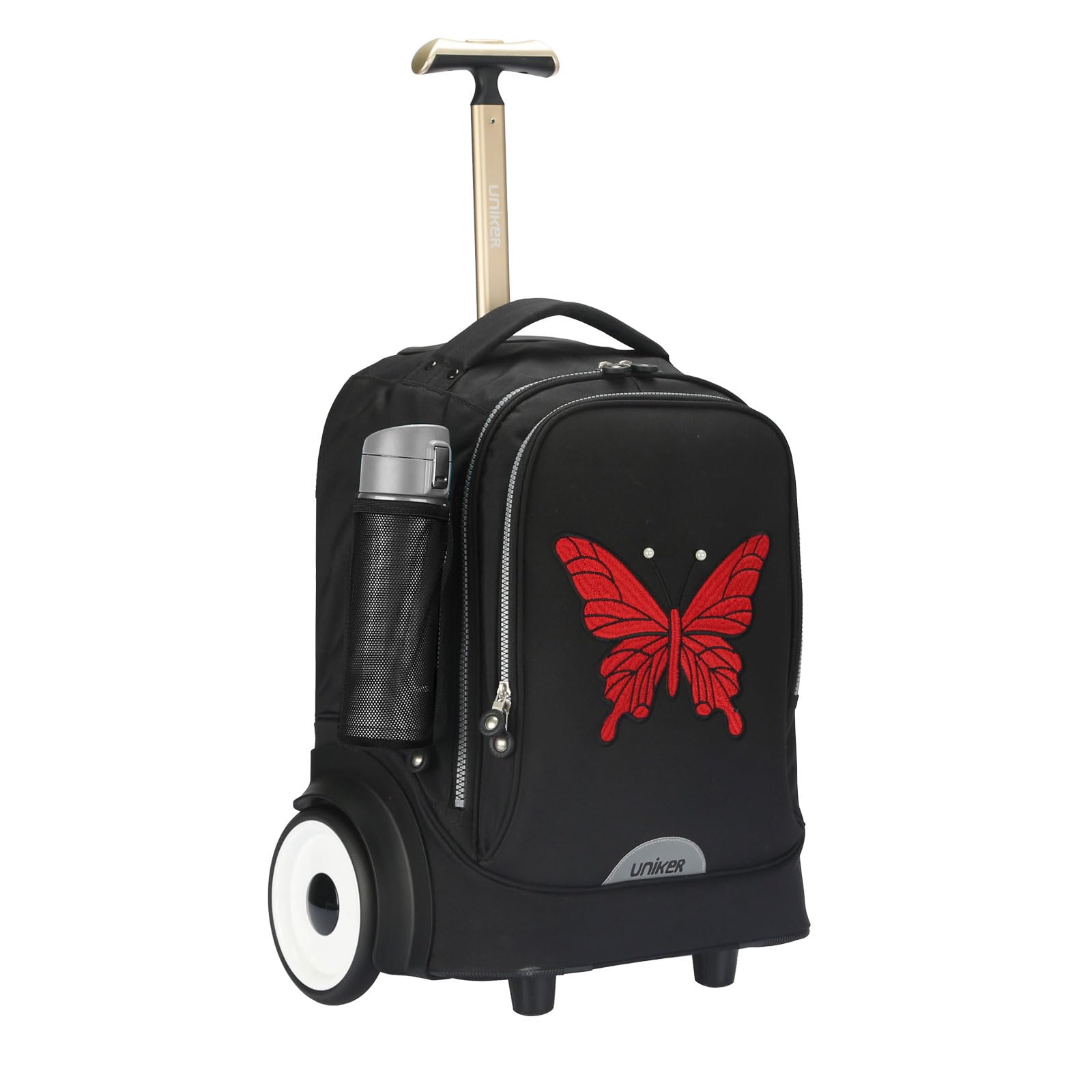 Laptoptasche mit Rollen für 15,6 Zoll Laptops, Krankenschwestertasche auf Rädern, T5- Embroidered Butterfly