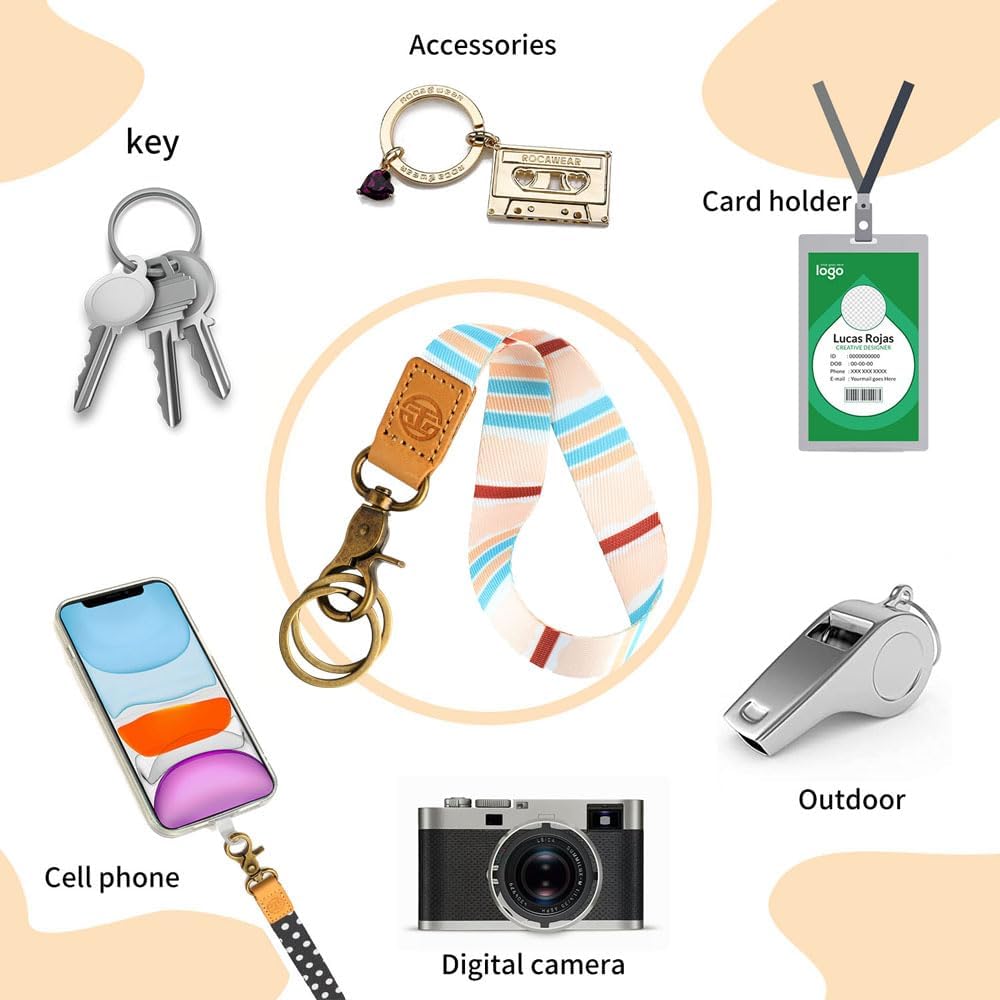 Cute Wrist Lanyard for Keys, Keychain, Wallet, Id Holder, Cell Phone, Wristlet Lanyard Key Chain Holder - Image 7