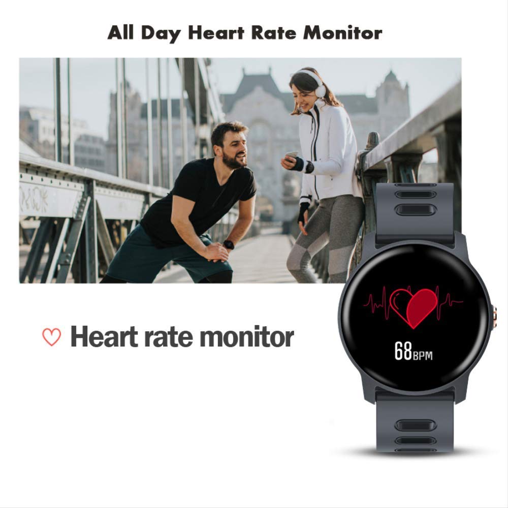 S08 Smartwatch, cardiofrequenzimetro, sonno, monitoraggio della pressione arteriosa Ip68, impermeabile, activity tracker una varietà di modalità di movimento e informazioni, braccialetto rosa