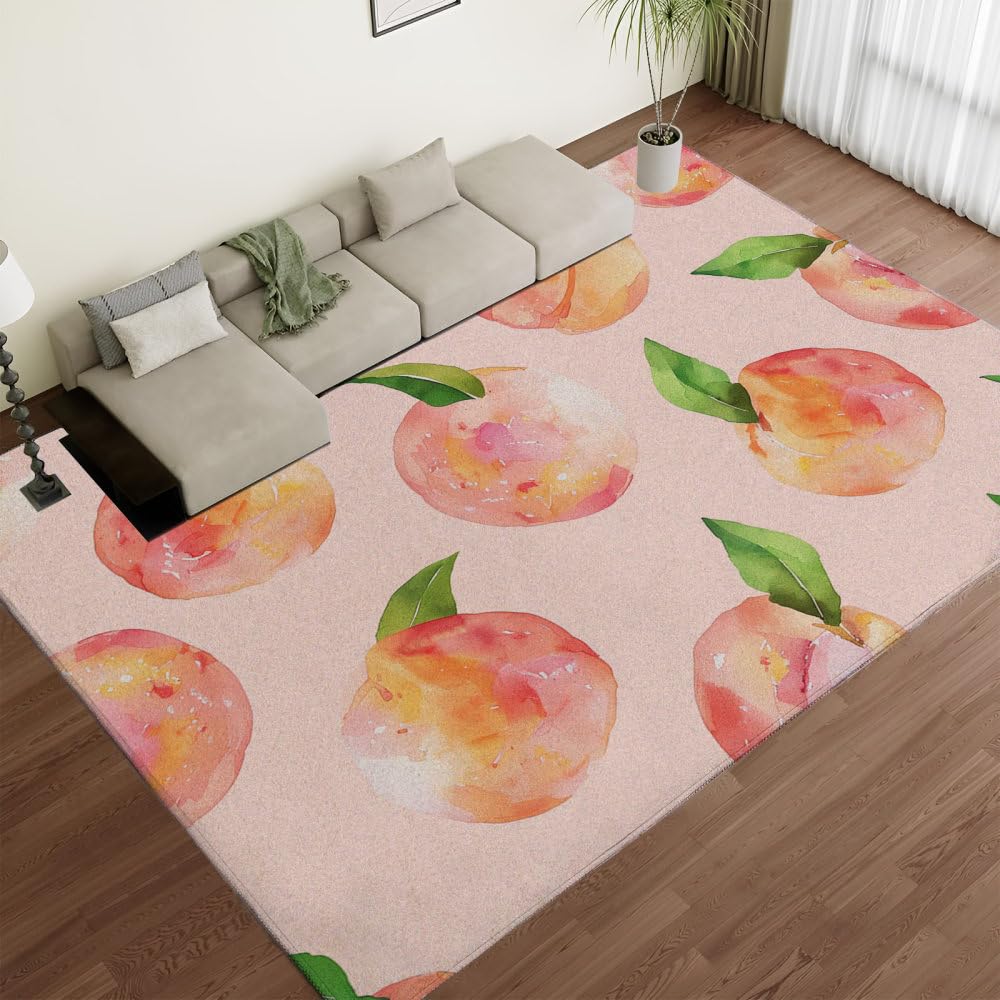 Paillasson lavable 200 x 300 cm à motif fruits tapis de sol intérieur