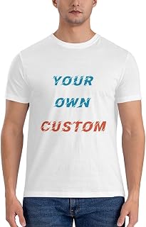 Customized T Shirts Front and Back Custom T Shirts Cotton with Photo Text Logo Customizable Men's T-Shirts