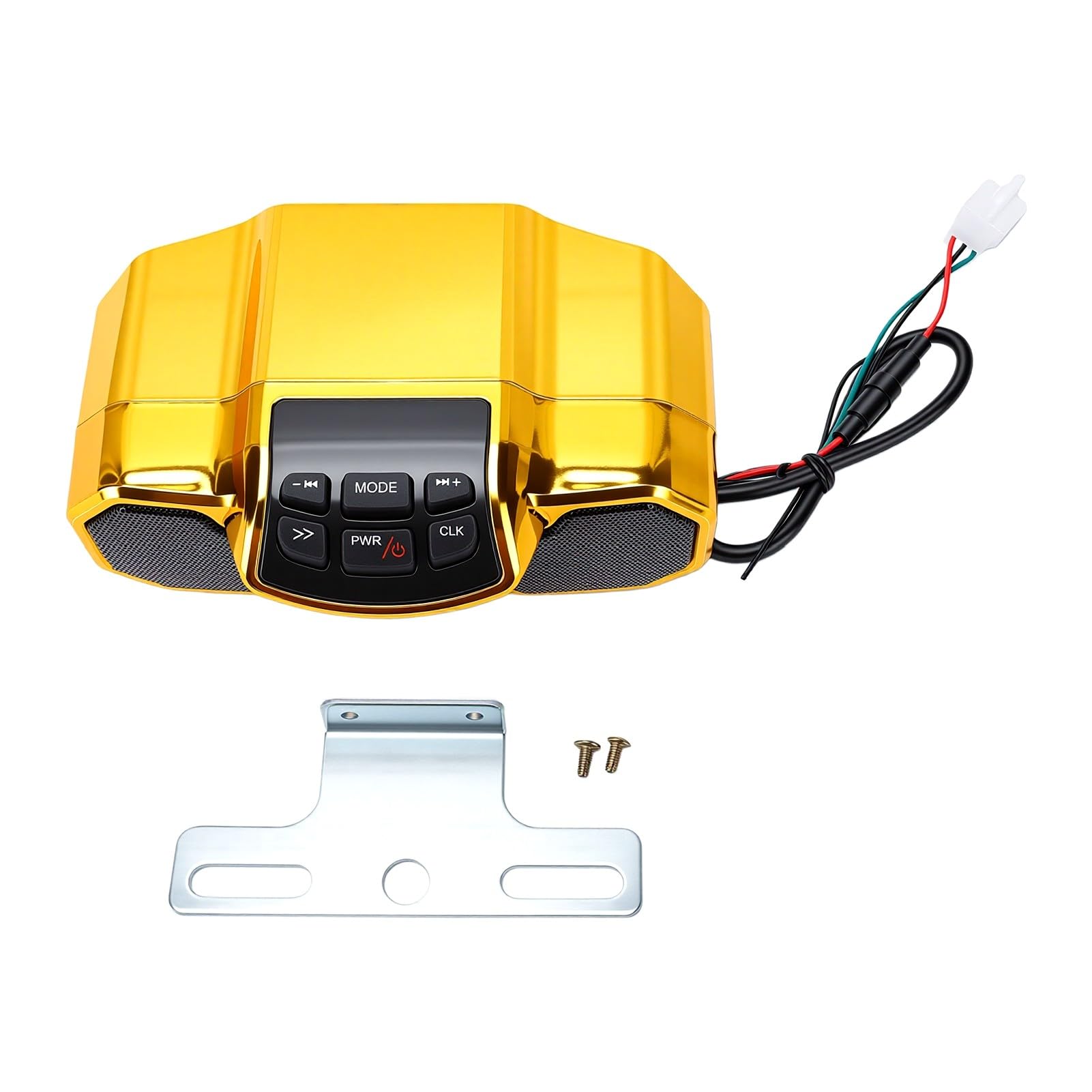 Generic Głośnik Motocyklowy Wodoodporny Subwoofer Bluetooth Odtwarzacz Muzyki do Montażu na Kierownicy 2x10W ABS Metal
