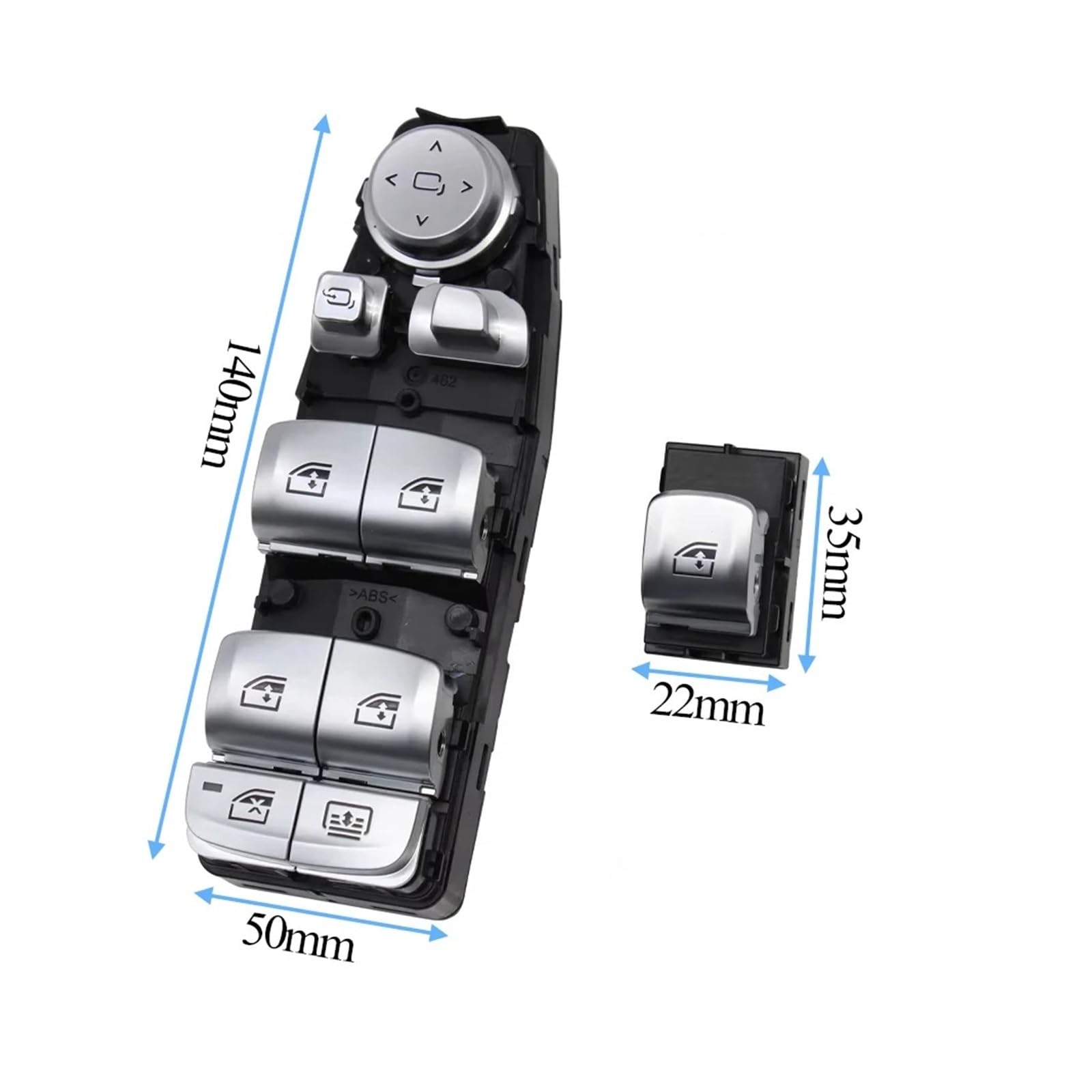 Per BMW 3 5 7 X3 X4 F30 F35 F25 F26 F10 F18 F01 F02 LHD RHD Power Lifter Master Finestra Regolatore Interruttore Di Controllo Pulsante Specchio Interruttore Alzacristalli(Model B-Sliver)
