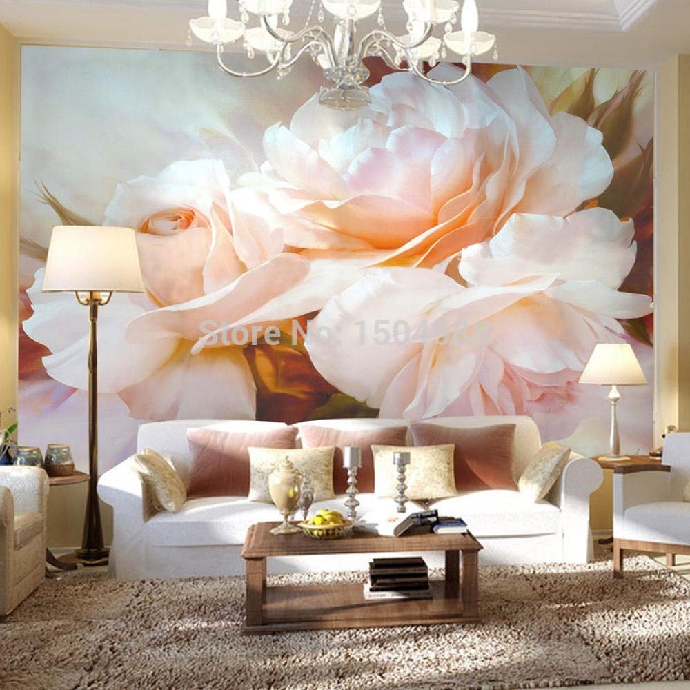 Papier peint de luxe 3D fleur murale chambre adulte et salon moderne