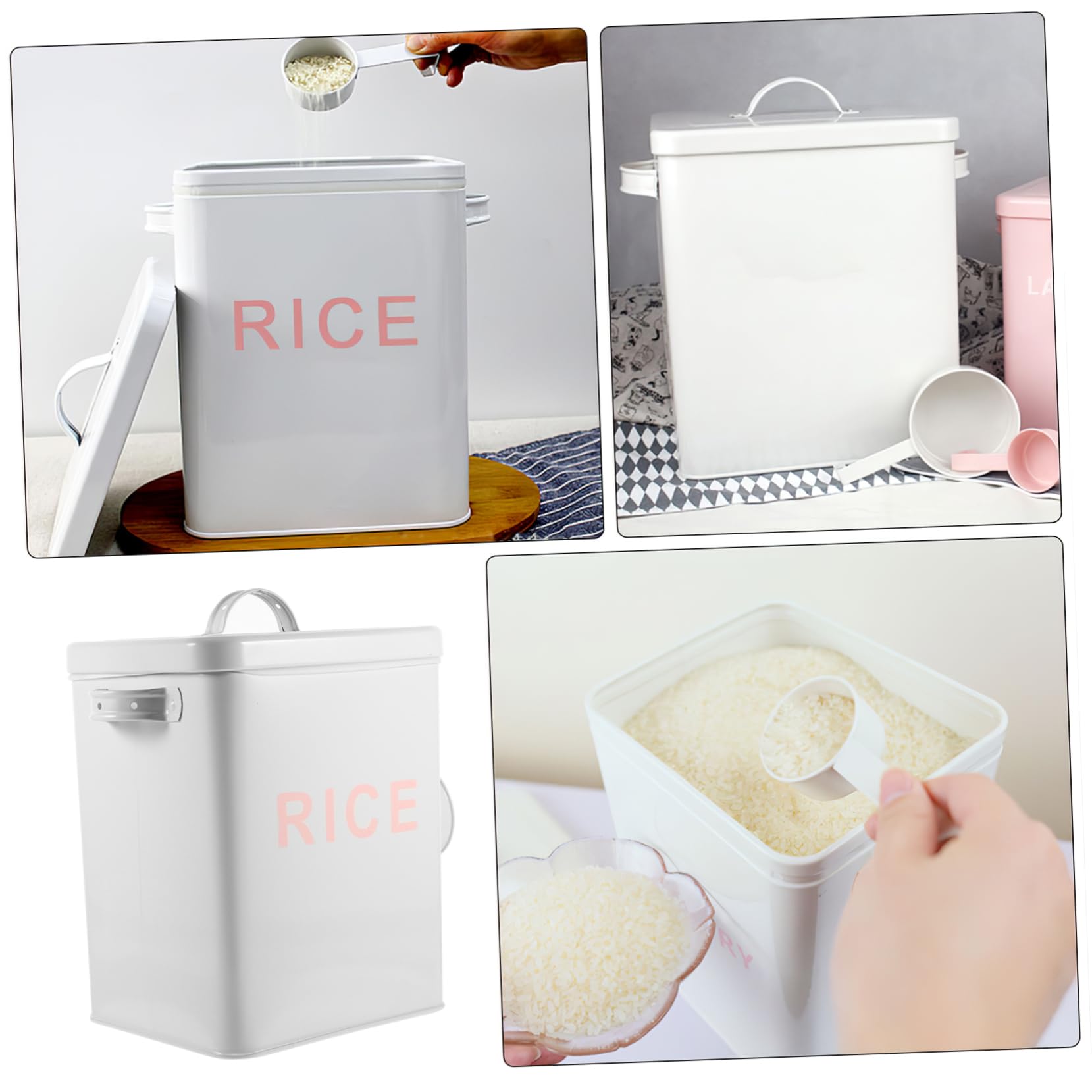 1 Pc Cubo De Arroz Latas Grandes De Hojalata Lata Hermética De Almacenamiento De Alimentos Contenedor De Cereales Avena Hoja De Hierro Cubo De Comida para Gatos