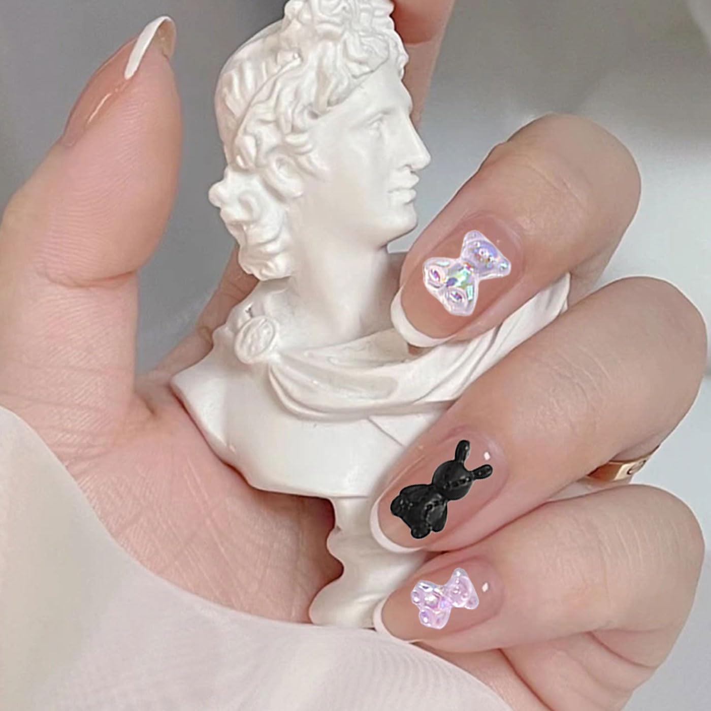 Amazon | DUOLEIMI ネイルパーツ クマ 犬 ウサギ ネイルデコパーツ  