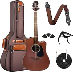 KIT VIOLÃO TAKAMINE GD11MCE-NS ELETRICO AÇO + ITENS VOIK