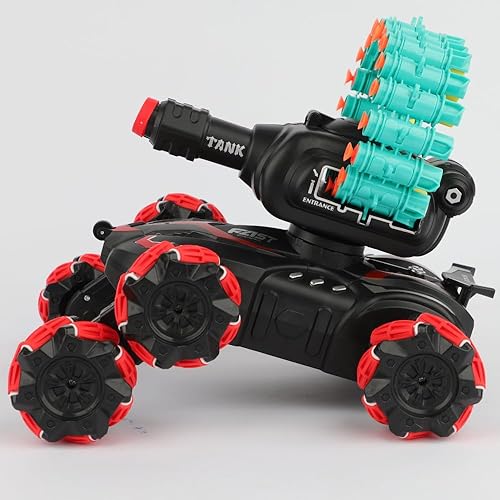 Miniatura 6 de Auto de acrobacias a control remoto con luces LED y ruedas que absorben los golpes, camión monstruo todo terreno con control remoto para niños,