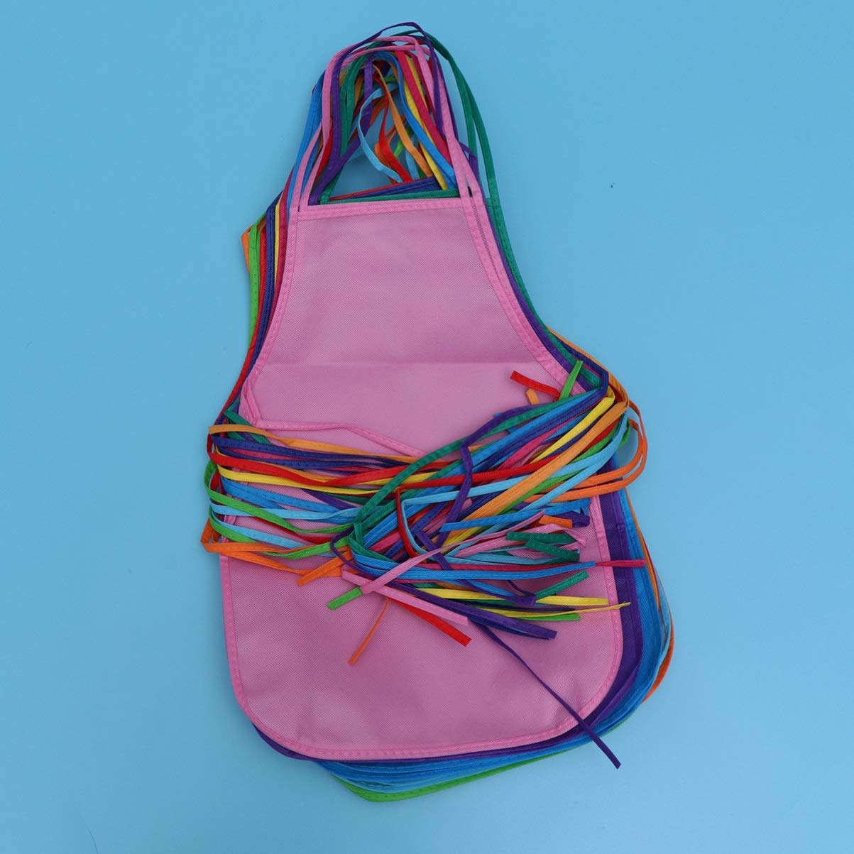 MAGICLULU 12 Pièces Tablier Non Tissé Pour Enfants Couleur Mélangée Enfants Tablier Enfants Art Peinture Tabliers Pour Cuisine Salle De Classe Événement Art Activité (12 Couleurs)