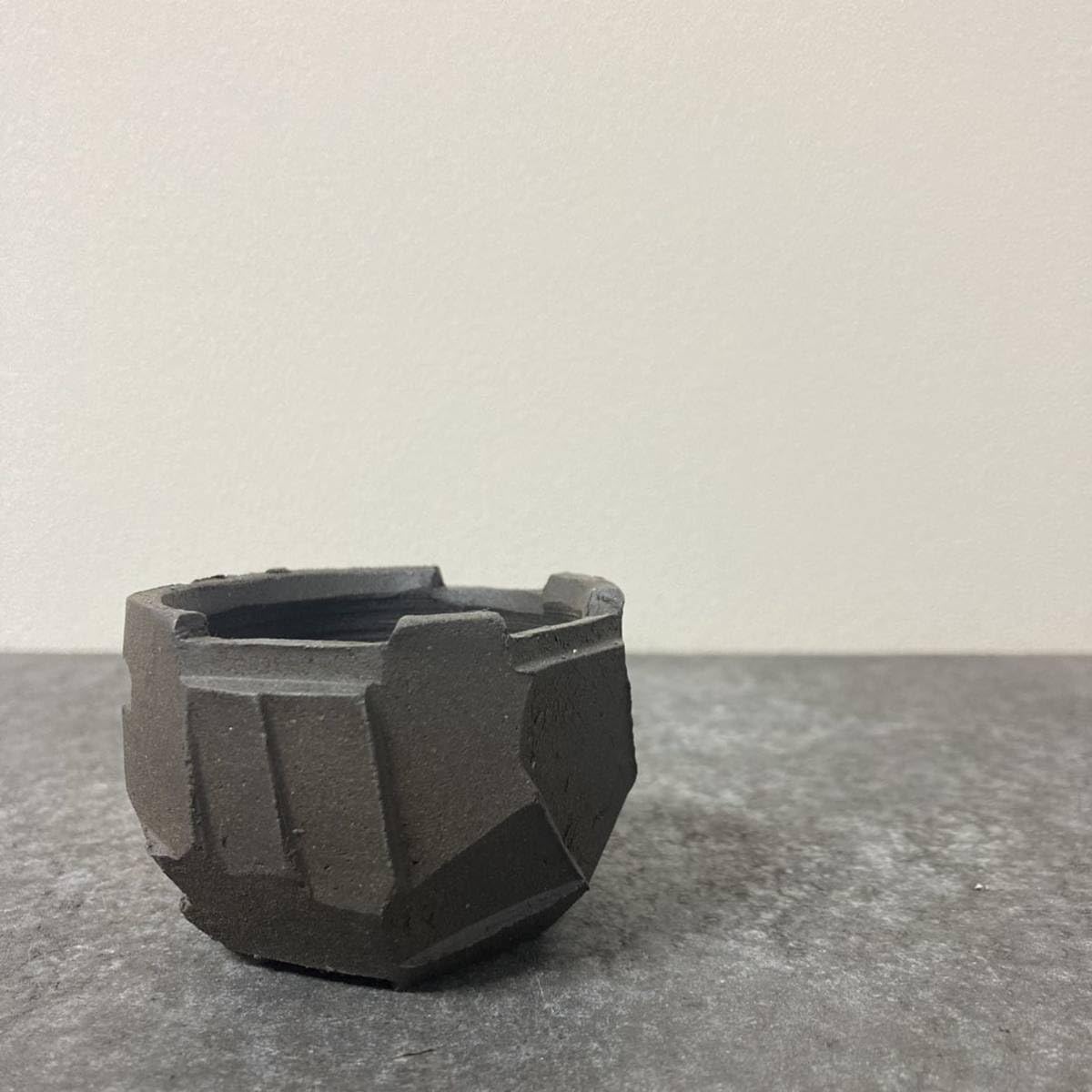 Amazon.co.jp: 吉光窯 kikko Sサイズ tamen 多面 植木鉢 陶器鉢 盆栽鉢