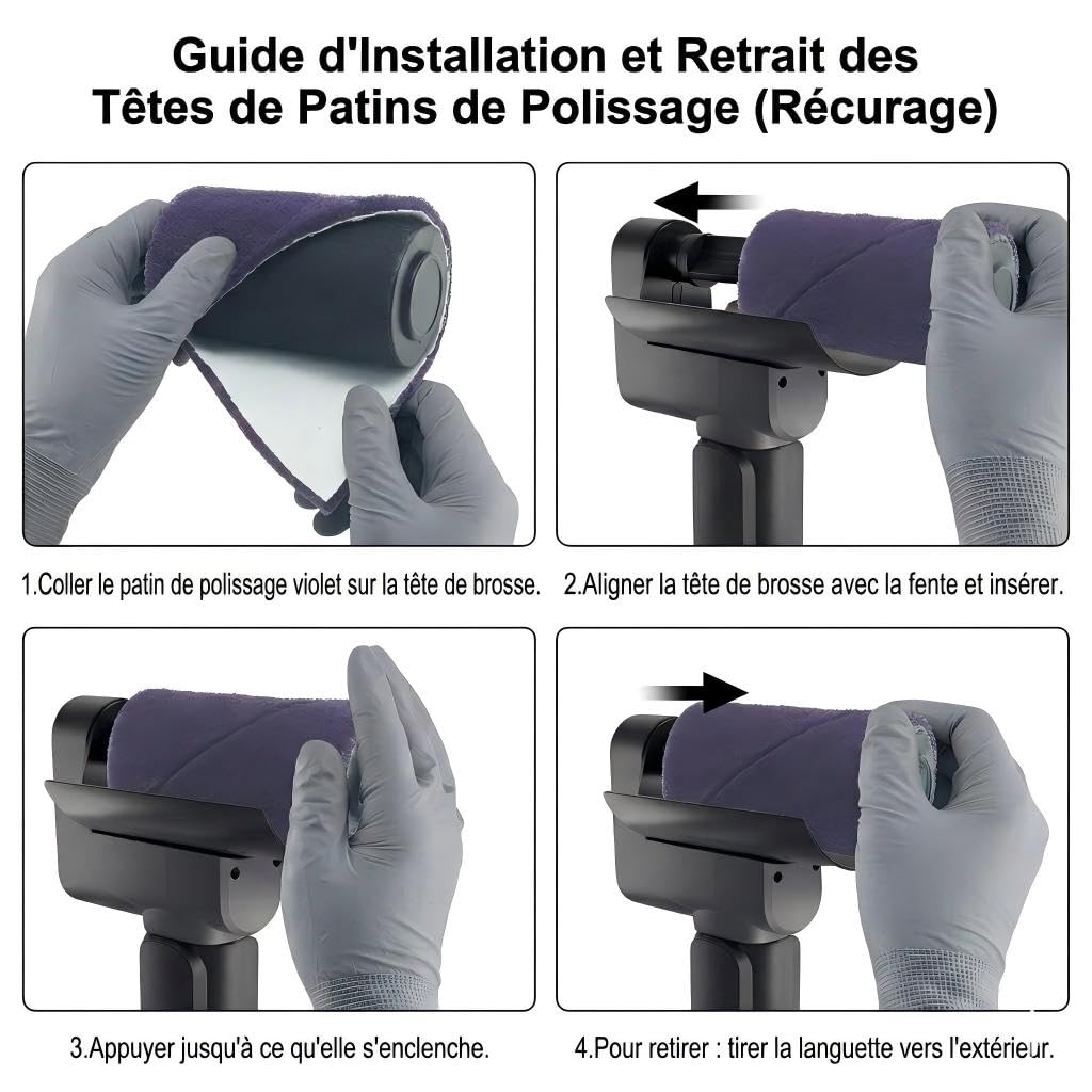 Têtes de Rechange pour Brosse de Barbecue électrique – Comprend Une tête de Brosse métallique en Acier Inoxydable, Un Tampon de Polissage et Un Tampon à récurer – Compatible avec Le modèle LZ-8054A