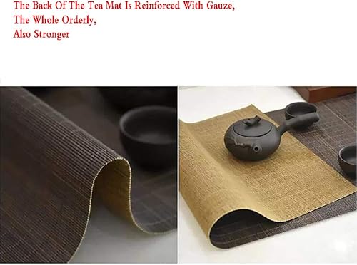 Miniatura 5 de Bambú Camino De Mesa, Cubierta Interior Casera De La Cocina Mesa De Comedor, Aislamiento Antideslizante Mat Té para HotelComedor HabitaciónPartido
