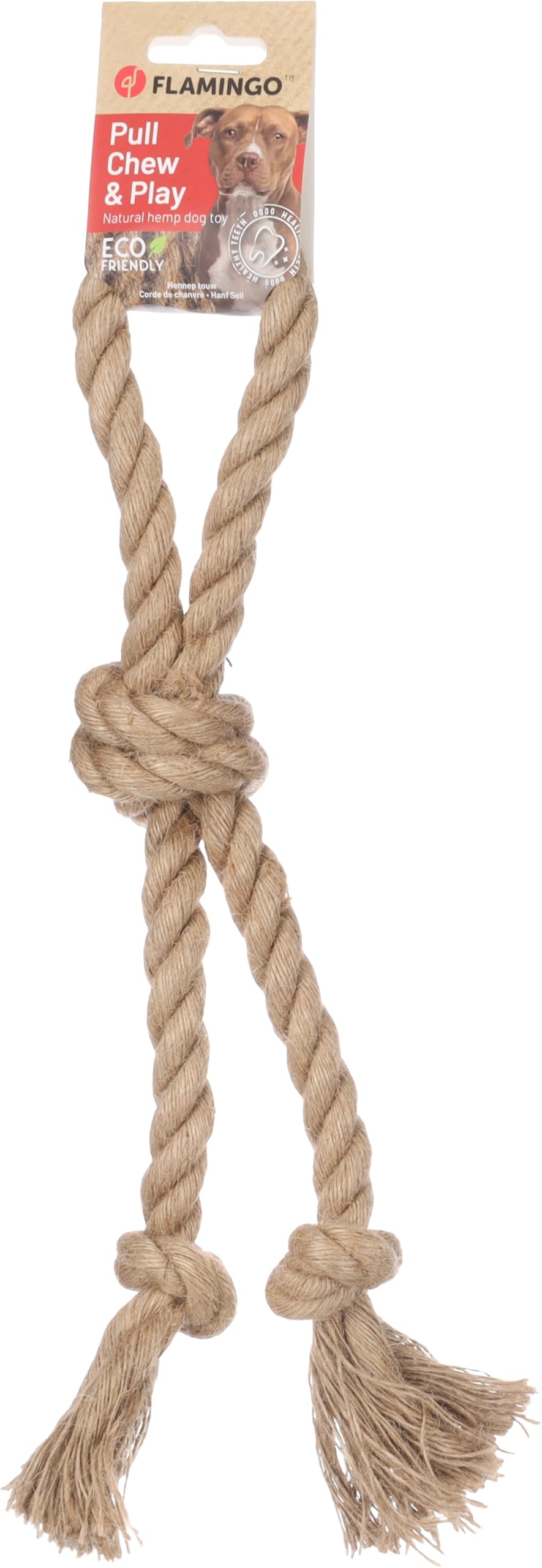 Flamingo DT HEMP KUSH PULL ROPE 3 KNOTS BROWN 35x8x5CM